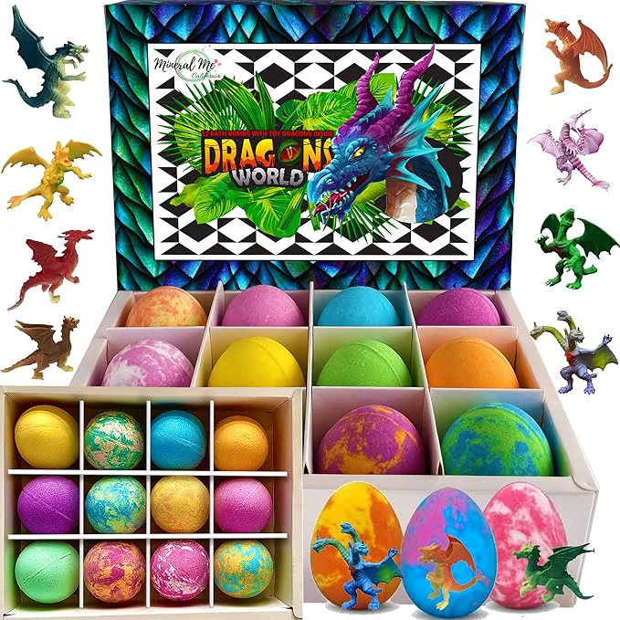Easy-to-Use Bath Bombs for Kids with Surprise Inside Secure