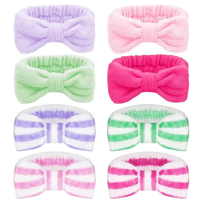 Fast Ondder 8 Pcs Spa Terry Cloth Headbands Outstanding