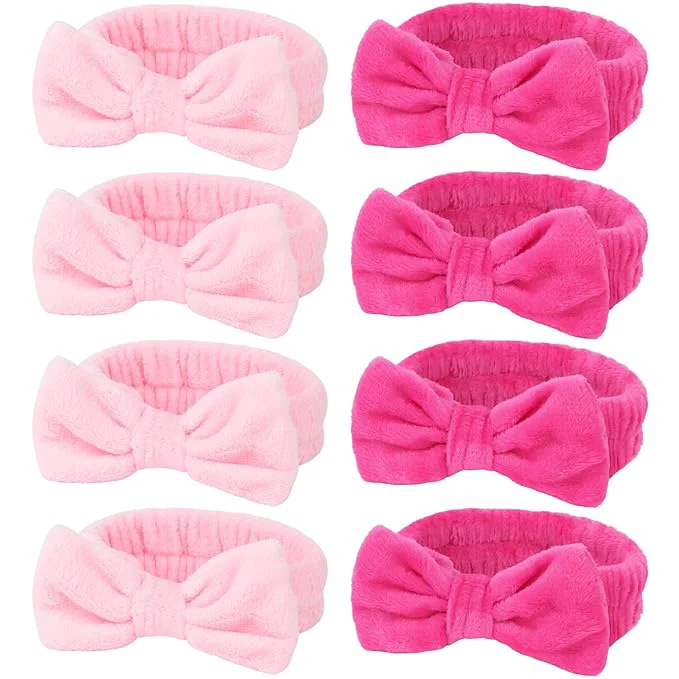 Optimized Ondder 8 Pcs Pink Spa Headband Microfiber Makeup Face Wash Headbands World-Class