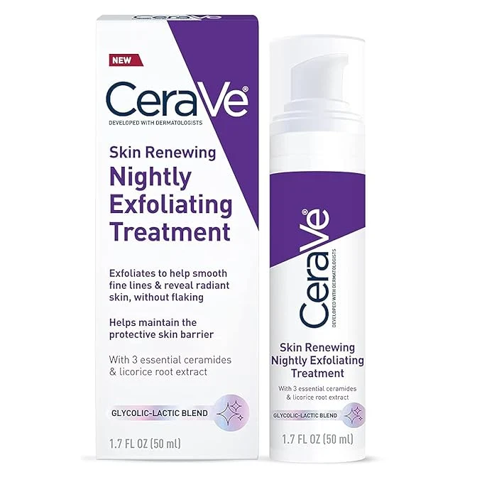 Recyclable CeraVe Skin Renewing Nightly Exfoliating Treatment Anti Aging Serum Natural