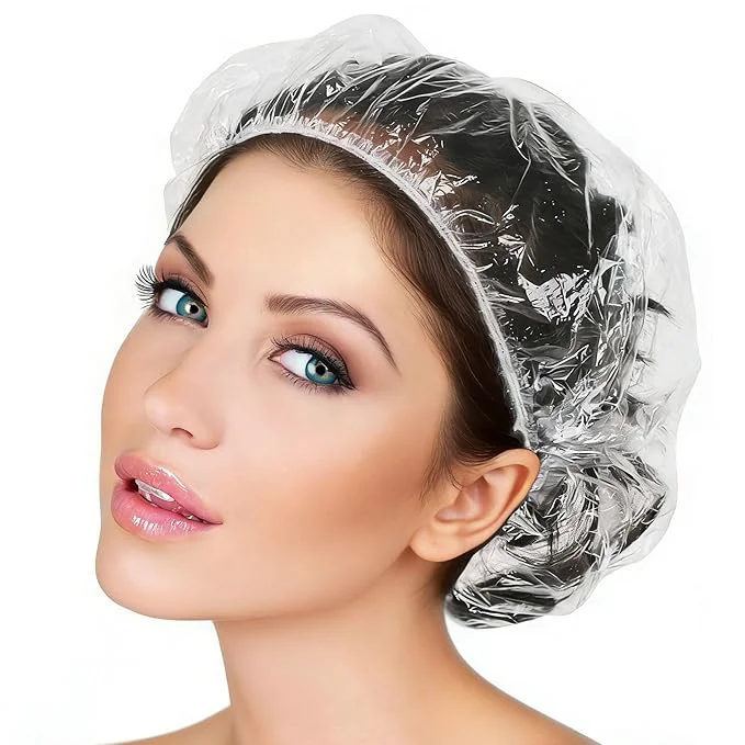 Dependable 100PK 50cm 20in Large Disposable Shower Caps Waterproof Hair Bath Caps Certified