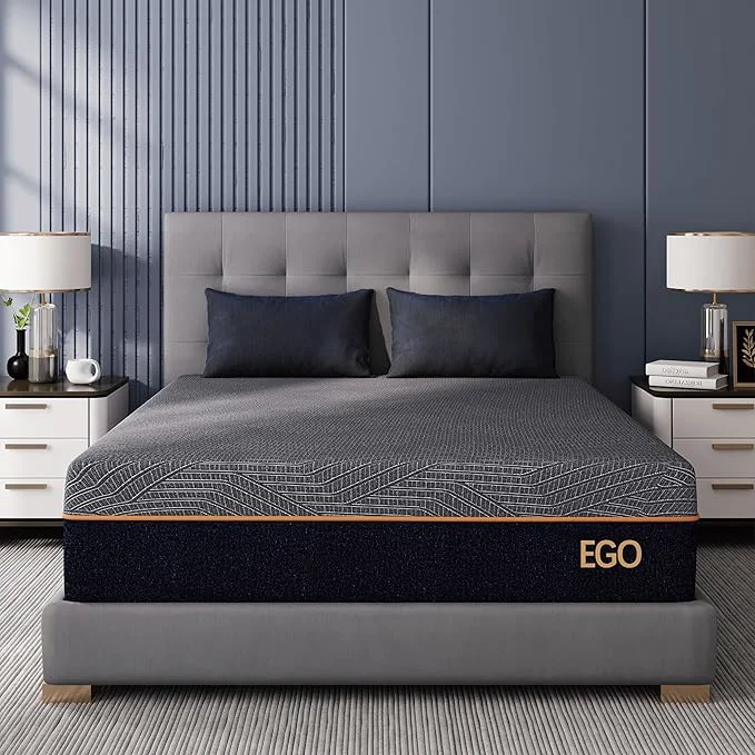 Exceptional MLILY EGOHOME 12 Inch King Memory Foam Mattress for Back Pain Cooling Copper Gel Bed in a Box Foam Made in USA CertiPUR-US Therapeutic Medium Firm 76x80x12 Black Proven