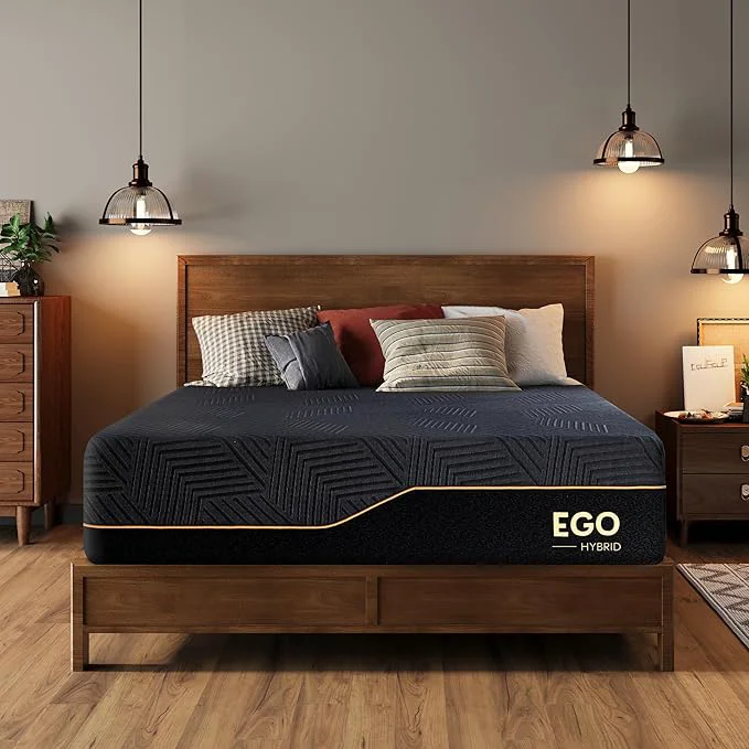 Powerful MLILY EGOHOME 14 39 39 Hybrid Queen Mattress Memory Foam Pocket Spring Mattress with Cooling Cover Bed in a Box CertiPUR-US Targeted Support Pressure Relief 60 39 39 x80 39 39 x14 39 39 Black Smooth