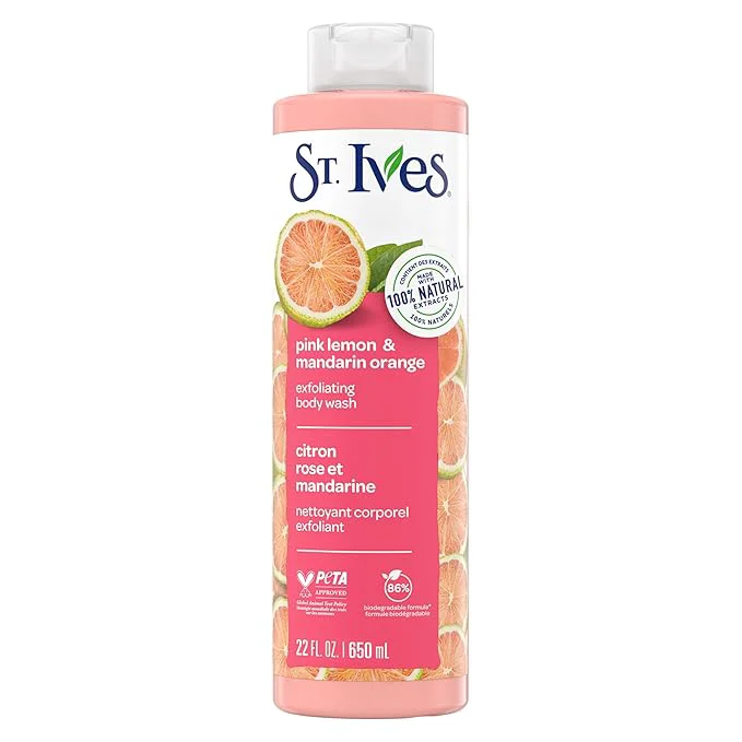 Organic St. Ives Body Wash Pink Lemon and Mandarin Orange 22 Ounce Premium Material