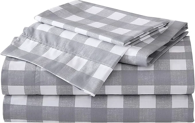 Superior Eddie Bauer - Queen Sheets Cotton Percale Bedding Set Crisp amp Cool Home Decor Lakehouse Plaid Queen Safe
