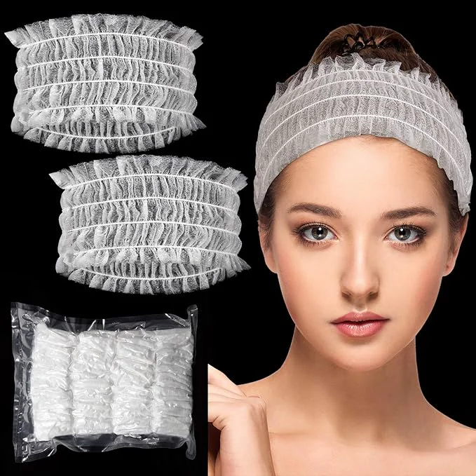 Optimized Chuangdi 100 Pieces Disposable Spa Headbands Soft Non-woven Facial Hair Band First-Class
