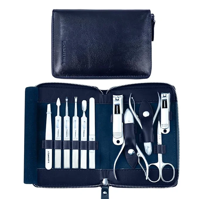 Original Manicure Kit FAMILIFE Professional Manicure Set Nail Kit 11 in 1 Stainless Pure