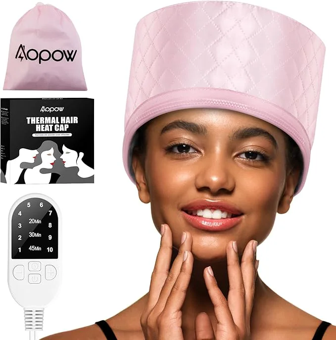 Solid Heat Cap for Deep Conditioning 10-Level Heats Up Quickly 3 Time Settings Hair Detailed