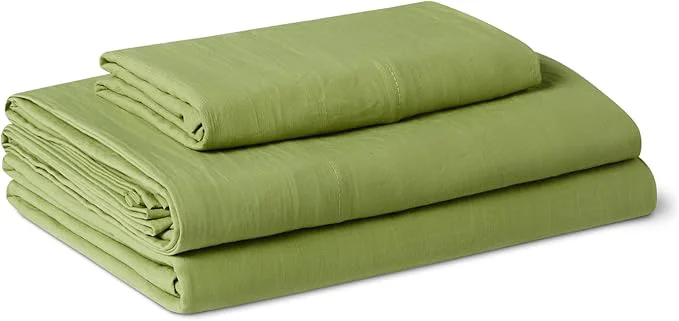 Authentic Amazon Basics Twin XL Bed Sheet 3-Piece Bedding Set Double Brushed Microfiber Ultra Soft Easy Care Green Certified