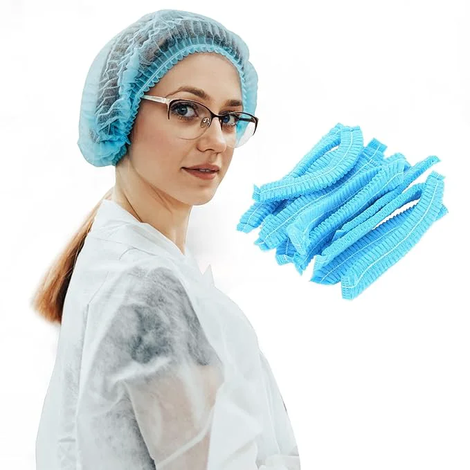 Original 100 Pack 21 Disposable Nonwoven Bouffant Caps Hair Net Powerful