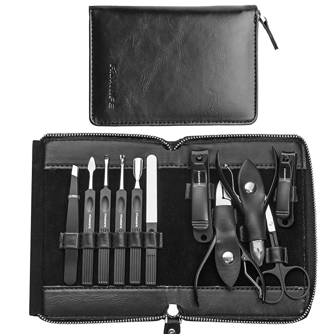 Recyclable FAMILIFE Professional Manicure Set Manicure Kit Nail Clippers Set 11 in 1 Fashionable