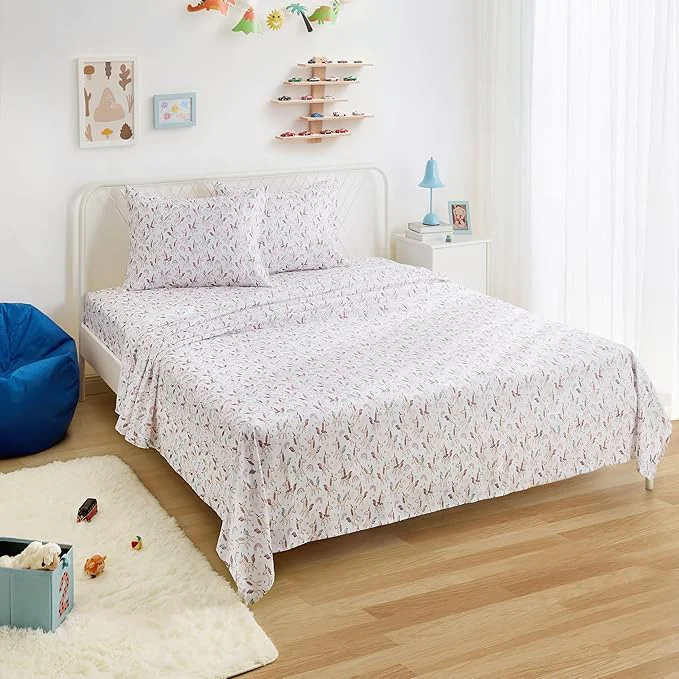 Professional Amazon Basics Microfiber Kids 39 Sheet Set with Pillowcase 4 Piece Full Unicorn and Rainbow Eco-Friendly