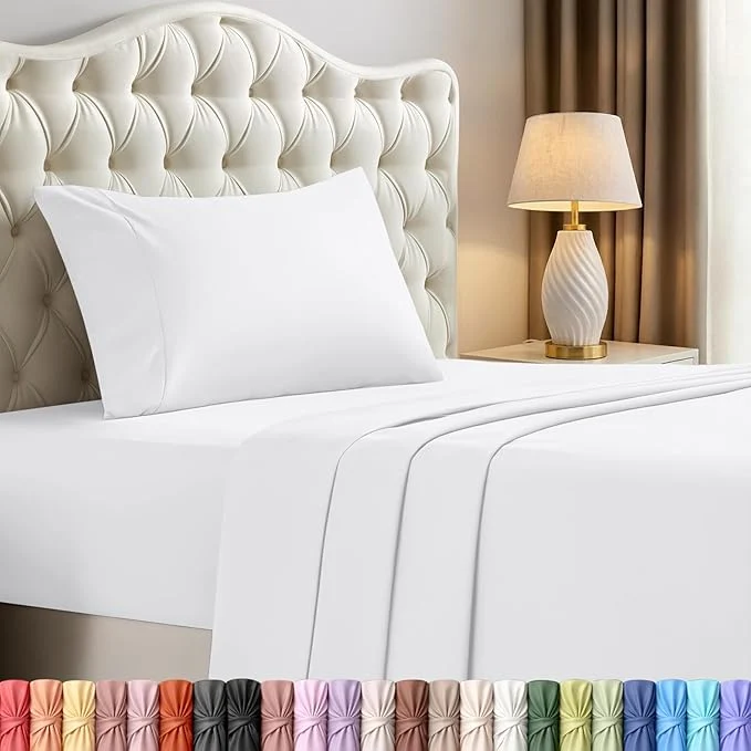 Efficient Utopia Bedding Twin Sheet Set – 3 Piece Bed Sheets for Twin Size Bed Soft and Breathable Microfiber Includes 1 Fitted Sheet 1 Flat Sheet and 1 Pillowcase White Convenient