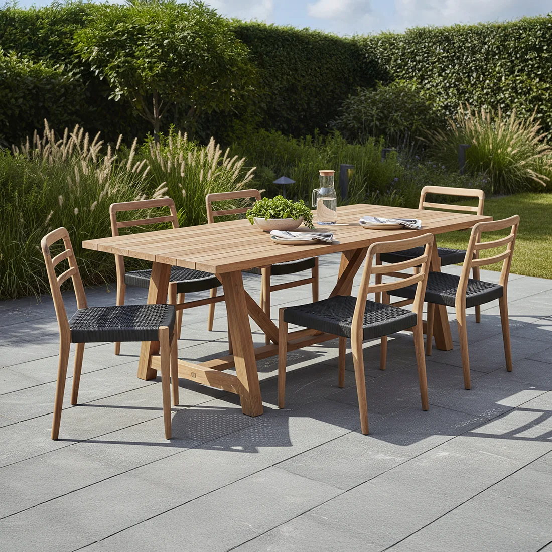 Casual Soleado teak outdoor dining table Luxury