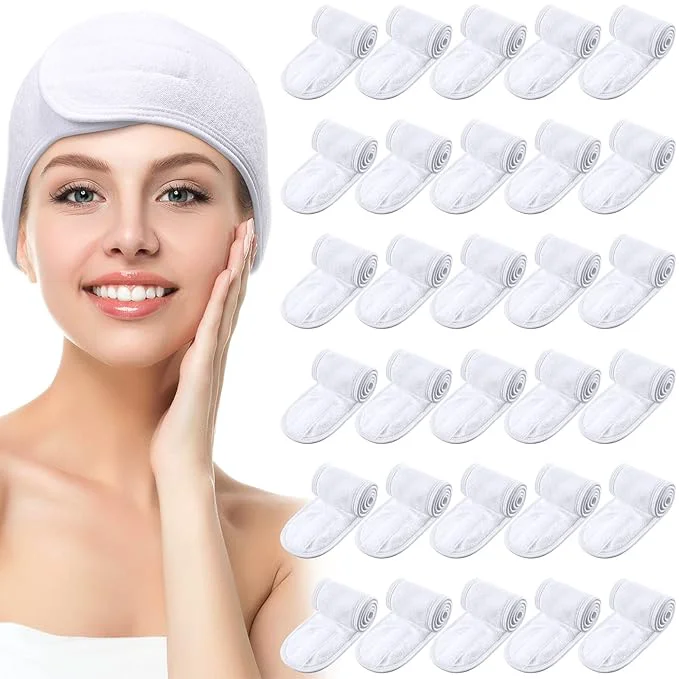 Powerful Hoteam 30 Pack Spa Headband Facial Esthetician Hair Wrap Certified