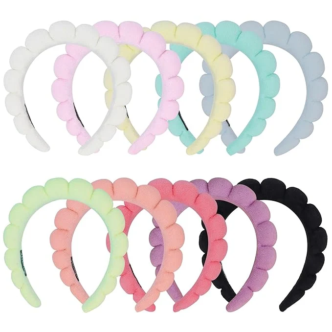 Sophisticated 10 Pcs Spa Headband Bulk for Women Makeup Headband for Washing Face Comfortable