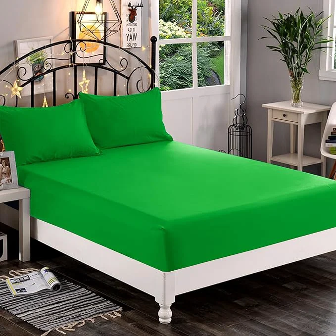 Versatile Elegant Comfort 1500 Premium Hotel Quality 1-Piece Fitted Sheet Softest Quality Microfiber-Deep Pocket up to 16 inch Wrinkle and Fade Resistant California King Emerald Green