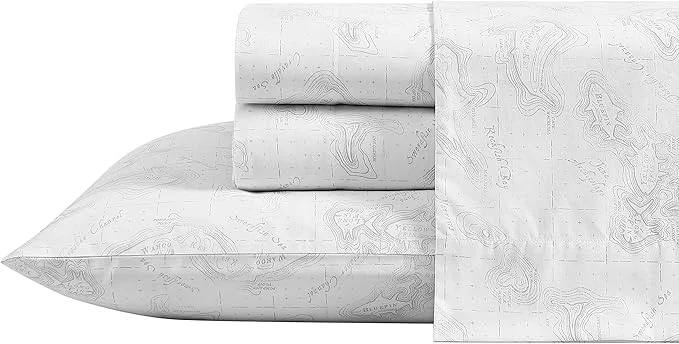Efficient Eddie Bauer - King Sheets Cotton Percale Bedding Set Crisp amp Cool Home Decor Fish ATOL King Authentic