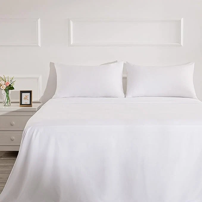 Traditional Season Twin Size Bed Sheet Set - 3 Piece White Super Soft Microfiber 1800 Thread Count Luxury Egyptian Sheets with 16-Inch Deep Pocket Wrinkle and Hypoallergenic Crafted