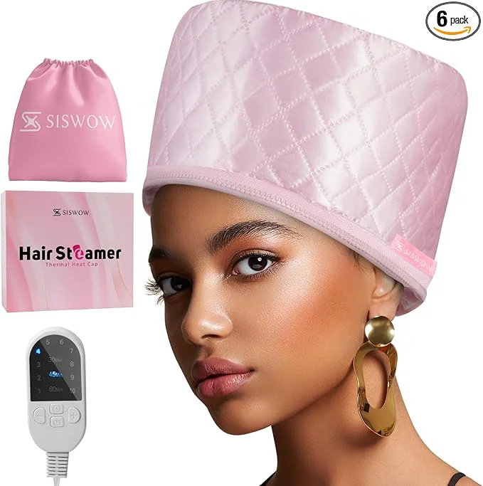 Next-Generation SISWOW Thermal Steamer Cap for Great Deep Conditioning Clean