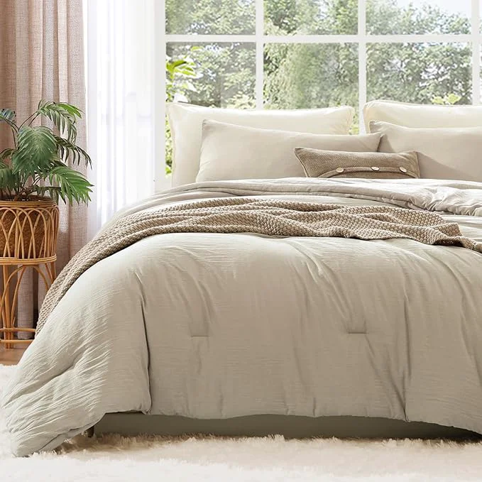 World-Class WRENSONGE Twin Twin XL Comforter Set for Girls Boys Teens 1 Light Oatmeal Comforter amp 1 Pillow Sham Soft Lightweight Kids Comforter Sets for All Seasons Dorm Bedding Innovative