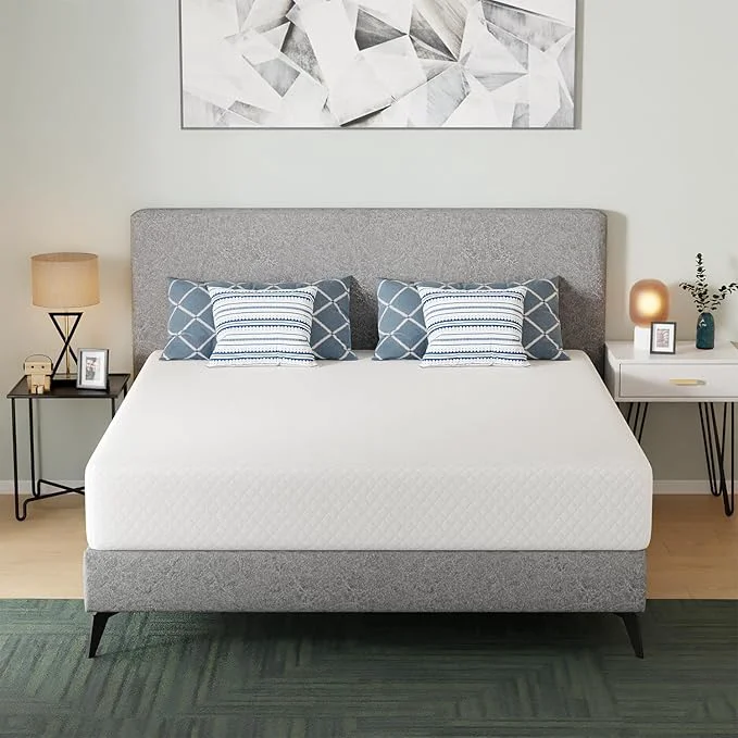 Trusted FDW 12 Inch King Mattress Medium Firm Gel Memory Foam Mattress White Bed in a Box CertiPUR-US Pressure Relief Cooling Ventilated Foam Washable Removable Cover Lightweight