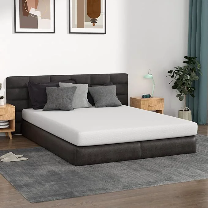Fast FDW 5 Inch King Mattress Medium Firm Gel Memory Foam Mattress White Bed in a Box CertiPUR-US Pressure Relief Cooling Ventilated Foam Washable Removable Cover Environmentally Friendly