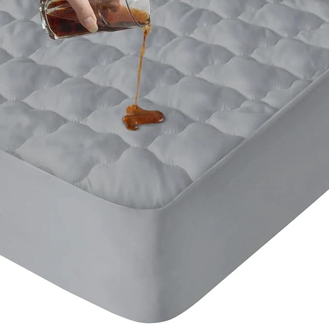 Official Twin Extra Long XL Mattress Protector Pad Waterproof Quilted Breathable amp Cooling Twin XL Mattress Cover Fitted for College Dorm Room Essentials with Deep Pocket Up to 14 quot Gray Contemporary