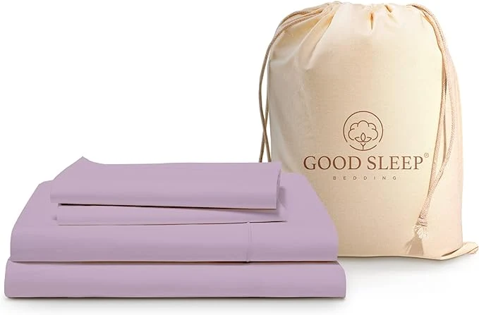 Responsible Good Sleep Bedding 4 Pc Lavender Twin Sheet Set for Twin Mattress Egyptian Cotton Bed Sheets for Bed Soft Breathable 16 quot Deep Pocket Bed Set - 1 Fitted Sheet 1 Flat Sheet 1 Pillow Case Trusted