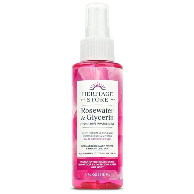 Trendy HERITAGE STORE Rosewater Glycerin Hydrating Facial Mist Optimized