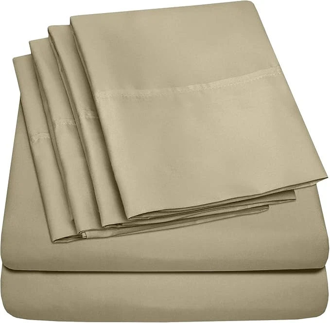 Powerful Twin Size Bed Sheets - 4 Piece 1500 Supreme Collection Fine Brushed Microfiber Deep Pocket Twin Sheet Set Bedding - 1 EXTRA PILLOW CASES GREAT VALUE Twin Sage Fast