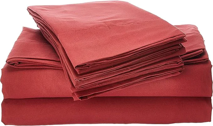 Verified King Size Bed Sheets - 6 Piece 1500 Supreme Collection Fine Brushed Microfiber Deep Pocket King Sheet Set Bedding - 2 Extra Pillow Cases Great Value King Burgundy Modern