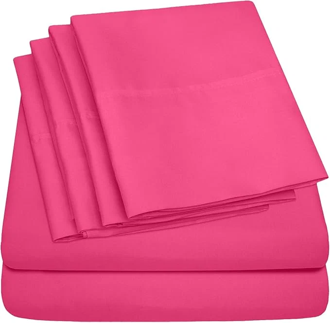 Innovative Cal King Size Bed Sheets - 6 Piece 1500 Supreme Collection Fine Brushed Microfiber Deep Pocket California King Sheet Set Bedding - 2 Extra Pillow Cases Great Value California King Fuschia Relaxed