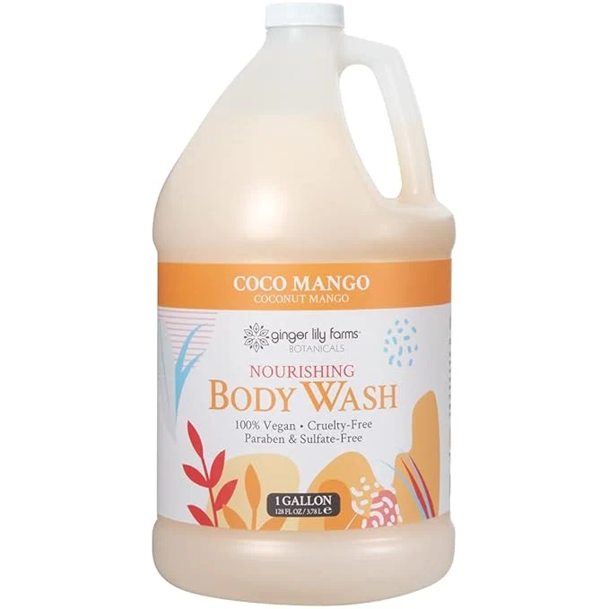 Breathable Ginger Lily Farms Botanicals Nourishing Body Wash Coco Mango Vegan Traditional