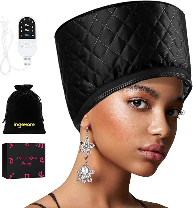 High-Performance Heat Cap for Deep Conditioning Ingeware Thermal Cap for Hair Steamer Cap for Natural