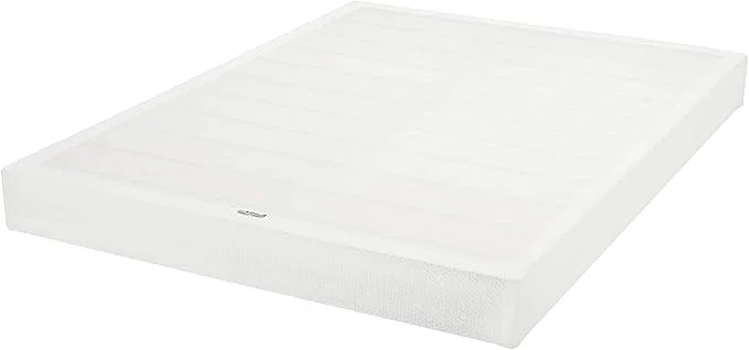 High-Performance Amazon Basics Smart Box Spring Bed Base 7-Inch Height Mattress Foundation Tool- Easy Assembly King 79 quot L x 75.5 quot W x 7 quot H White Casual