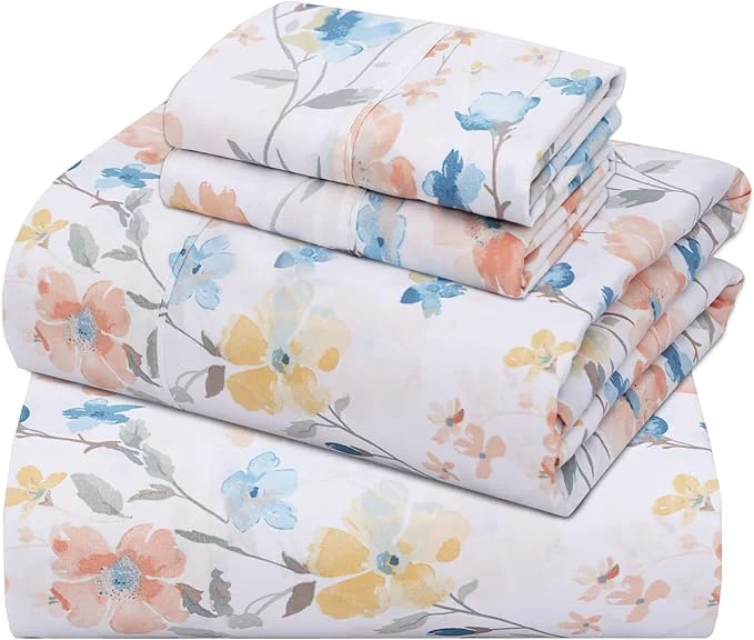 Fast ZOYER Cotton Sheets – California King Percale Bedding Cooling amp Breathable Durable with a Crisp Soft amp Comfortable Feel 14 quot Deep Pocket 4-Piece Set Summer Spring