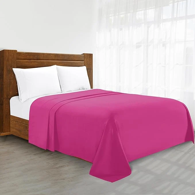 Proven Elegant Comfort Wrinkle- 1500 Premier Hotel Quality 1-Piece Flat Sheet Twin Twin XL Size Pink Efficient
