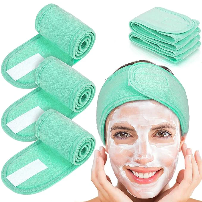 Efficient Whaline 4 PCS Spa Headband Make up Hair Band Stretch Terry Cloth Headband Classic