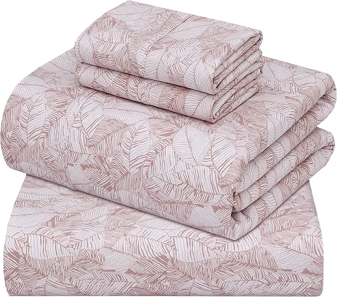 Flexible ZOYER Cotton Sheets – California King Percale Bedding Cooling amp Breathable Durable with a Crisp Soft amp Comfortable Feel 14 quot Deep Pocket 4-Piece Set Negative Print Classic