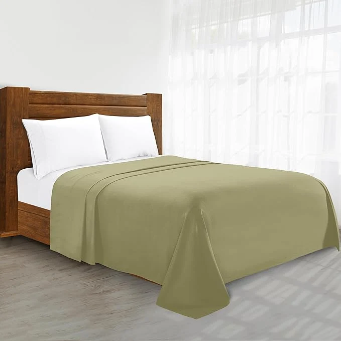 Easy-to-Use Luxury Flat Sheet on Amazon Elegant Comfort Wrinkle- 1500 Premier Hotel Quality 1-Piece Flat Sheet California King Size Sage Optimized