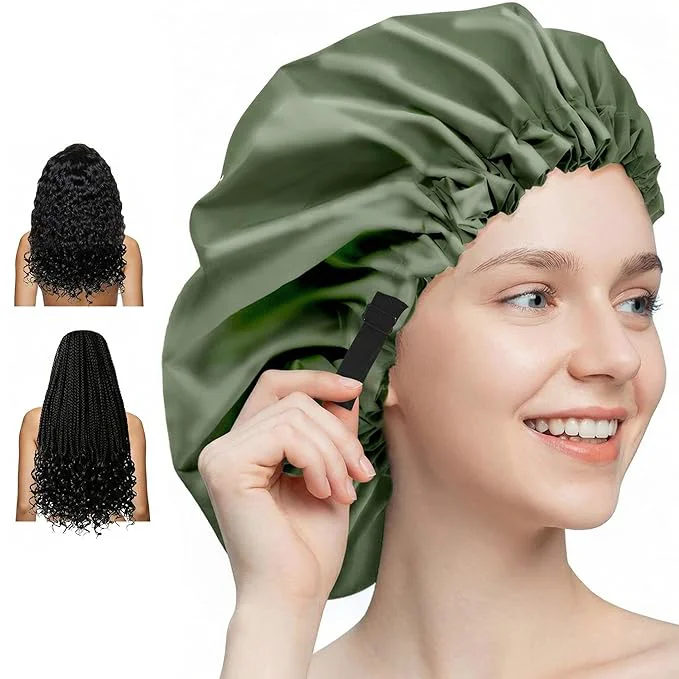 Premium Aquior Shower Cap for Women Extra Adjustable Shower Caps for Women High-Performance