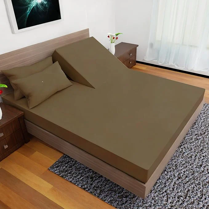 Excellent Top Split Flex Head California King Size Sheet Set - Egyptian Quality Ultra-Soft Bed Sheets - Double Brushed - Deep Pockets- Easy Fit - 4 Piece Set- Fade Resistant Chocolate Smart
