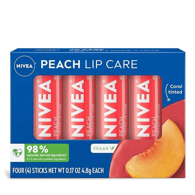Casual NIVEA Peach Lip Care Tinted Lip Balm Pack Specialty