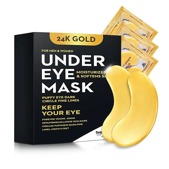 Breathable 100Pcs 50Pairs Under Eye Patches Gold Recyclable