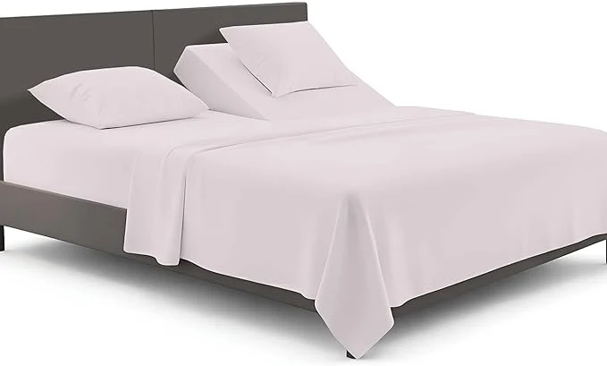 High-End SGI bedding Adjustable Split Head Flex Top King 39 quot Microfiber Sheet Set Ultra Soft Cooling amp Deep Pocket 15 Fitted 4-Piece Breathable amp Durable Bedding Set for Split King Beds -Light Gray Efficient