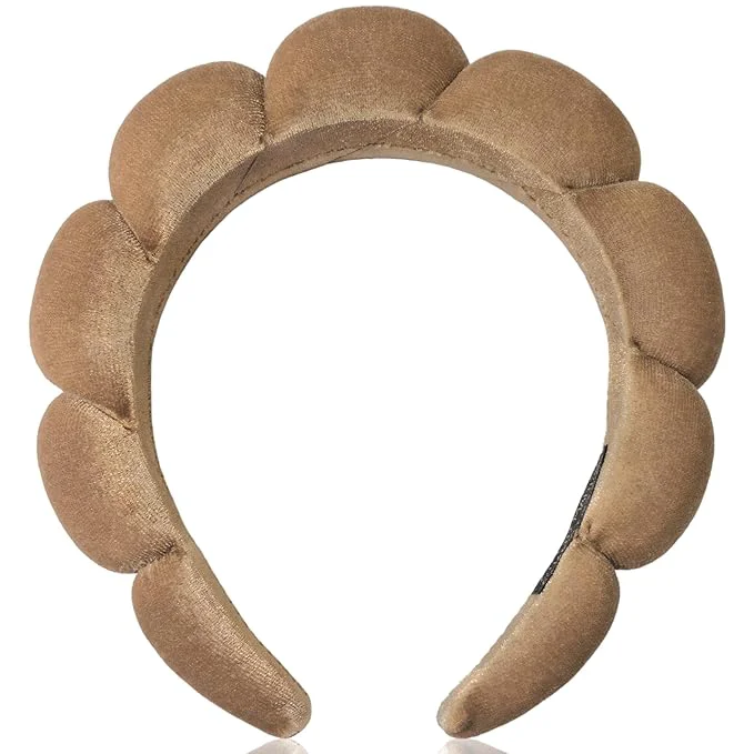 Smart Ayesha Brown Spa Headband for Washing Face Sponge Makeup Headbands Skincare Healthy