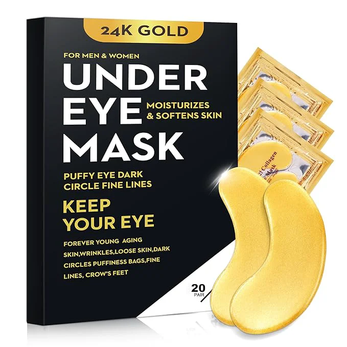 Dependable 40 Pcs 20 Pairs 24K Gold Eye Mask Collagen Under Eye Mask Patches Flexible
