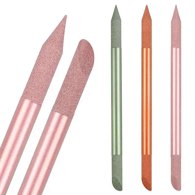 Fine Crafted 3Pcs Glass Cuticle Pusher heemeei Crystal Cuticle Pusher Glass File Original