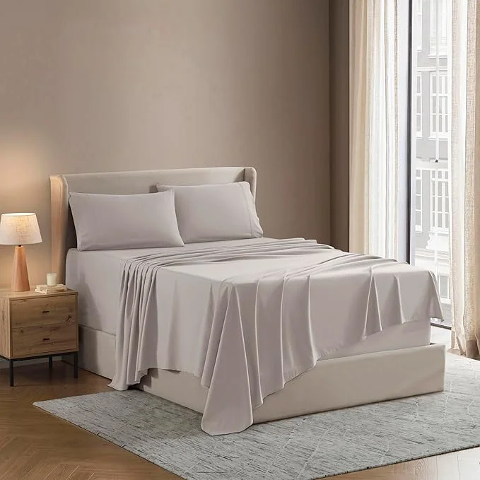 Genuine Nestl King Sheet Set - Luxury 1800 Ultra-Soft Microfiber King Bed Sheets - Double Brushed - Deep Pockets - Easy Fit - 4 Piece Set - Bedding Sheets amp Pillowcases King Linen Refined